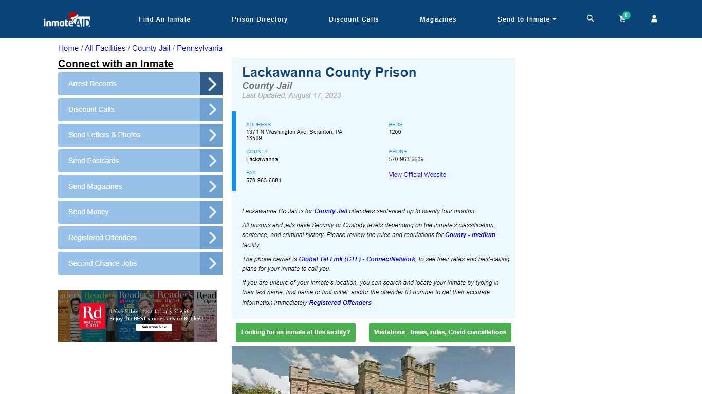 Lackawanna County Prison - Inmate Locator - Scranton, PA